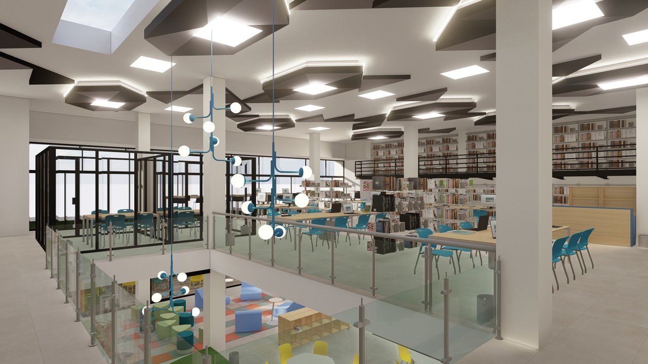 Biblioteca Pública León - Plano Planta Alta